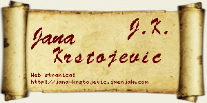 Jana Krstojević vizit kartica